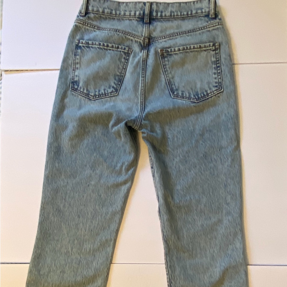 Revice V Cut Waist Jeans Size 26 Low Rise Light Wash Y2K Straight Leg - Picture 4 of 16